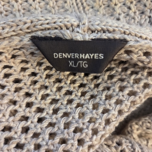 Denver Hayes Cream Open-Front Cardigan Size XL - Picture 7 of 7